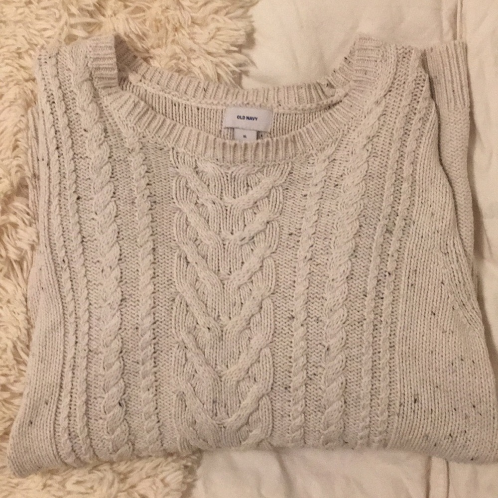 White woven sweater old navy